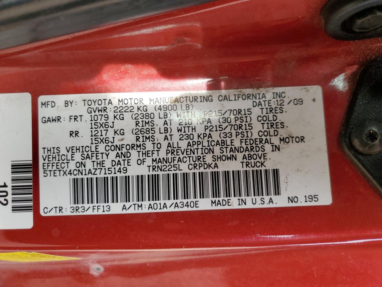 Toyota Tacoma Access Cab Image 2