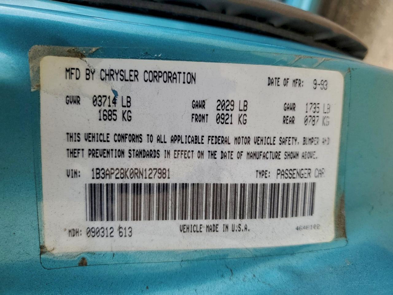 Dodge Shadow Image 7