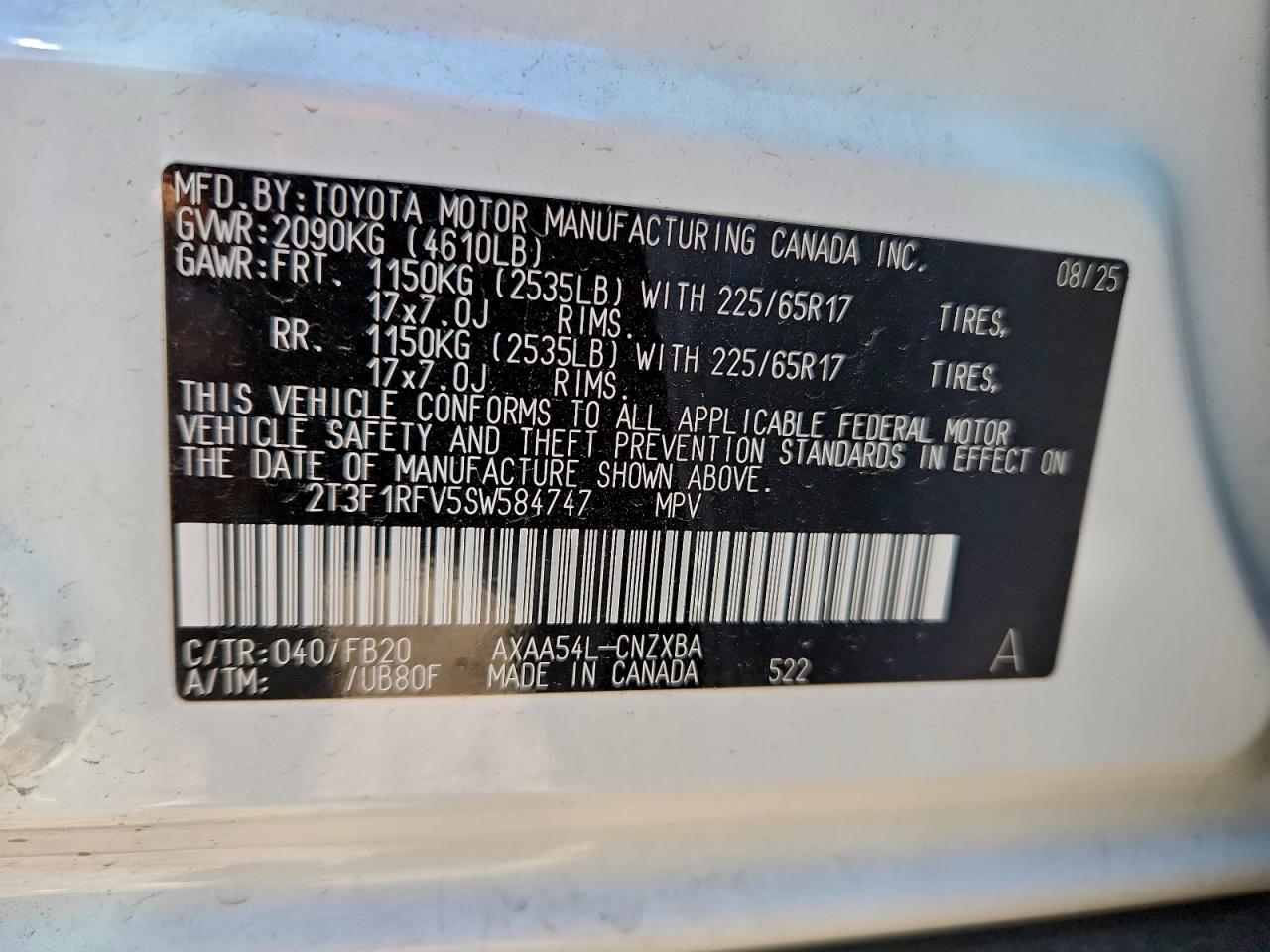 Toyota RAV4 Le Image 8